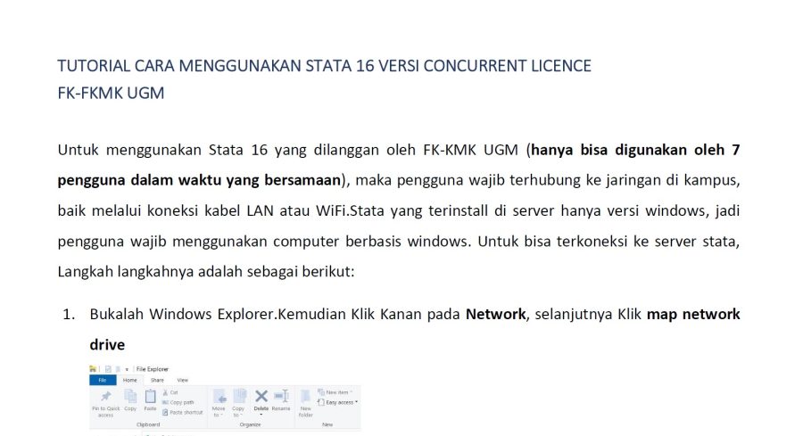 Tutorial Cara Menggunakan Stata 16 Versi Concurrent Licence FK-FKMK UGM