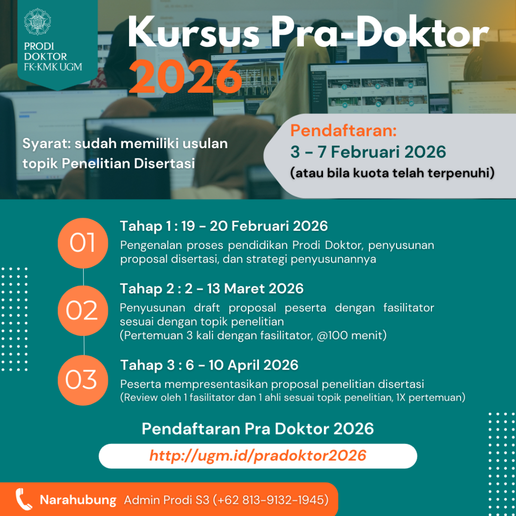 Kursus Pra Doktor – Program Studi Doktor FK-KMK UGM